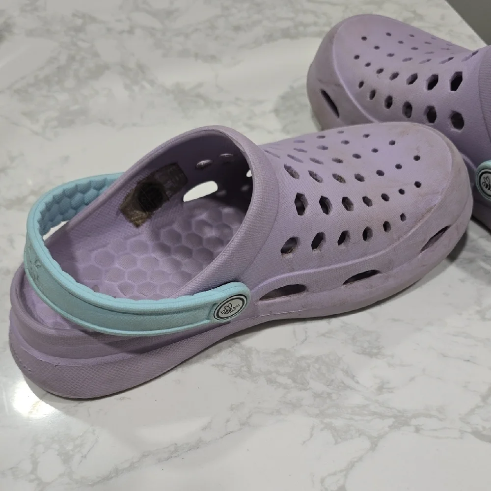 Joybees Kids Clogs-Lavender and Aqua Size 1